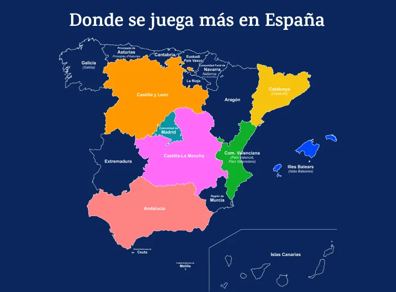 dónde se juega más en España